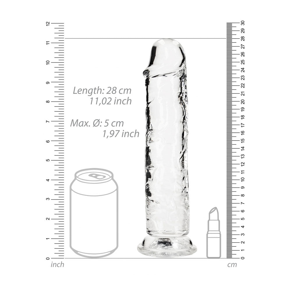 REALROCK 28 cm Straight Dildo - Transparent - Clear 28 cm (10'') Dong — image 7