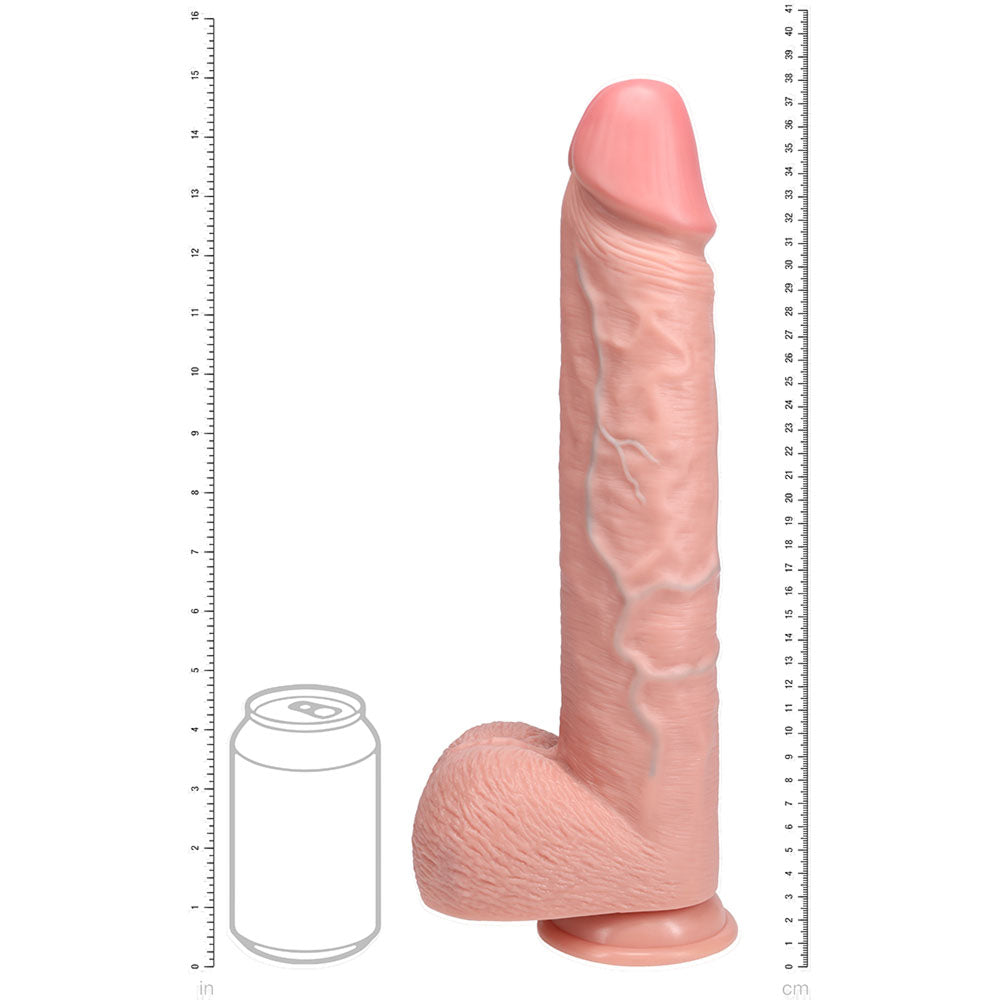 REALROCK 38cm Extra Long Dildo with Balls - Flesh - Flesh 38 cm (15'') Extra Long Dong — view 8