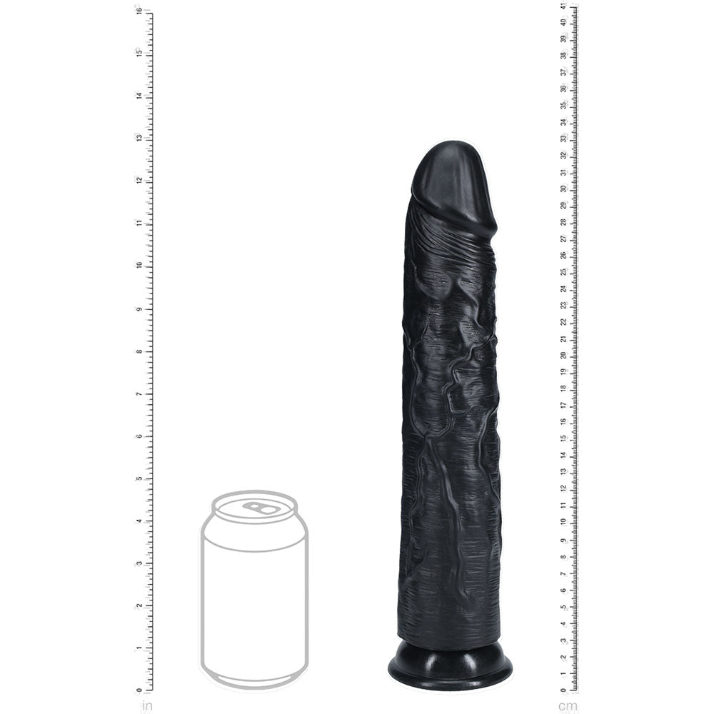 REALROCK 33cm Extra Long Dildo - Black - Black 33 cm (13'') Extra Long Dong — view 7