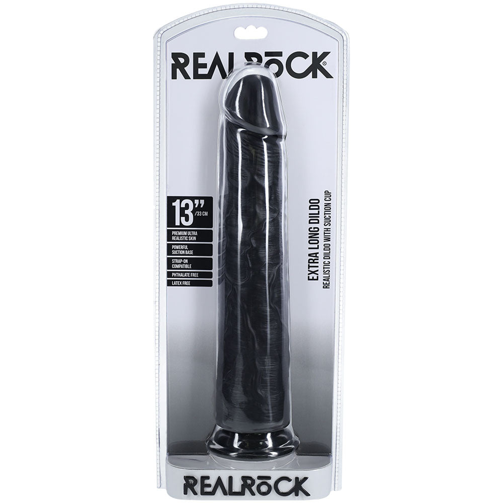 REALROCK 33cm Extra Long Dildo - Black - Black 33 cm (13'') Extra Long Dong — view 8