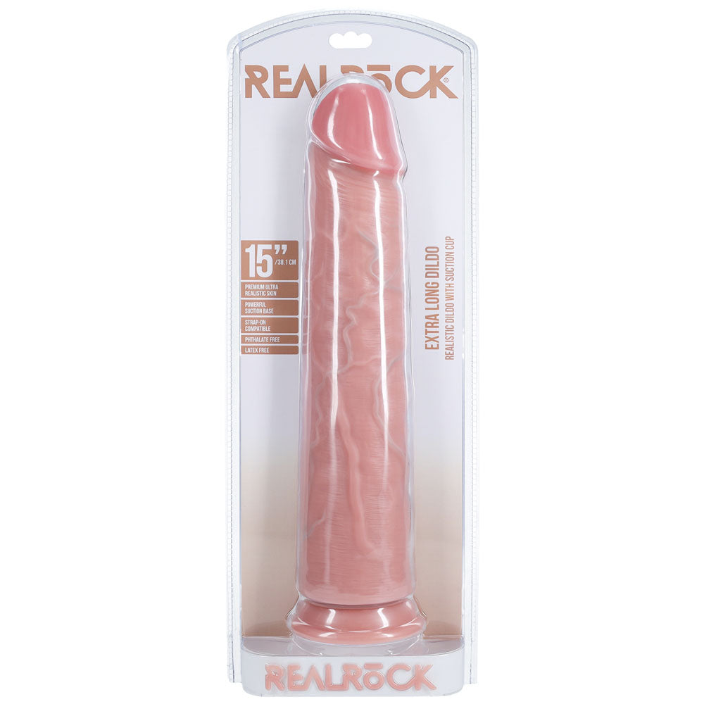 REALROCK 38cm Extra Long Dildo - Flesh - Flesh 38 cm (15'') Extra Long Dong — view 7