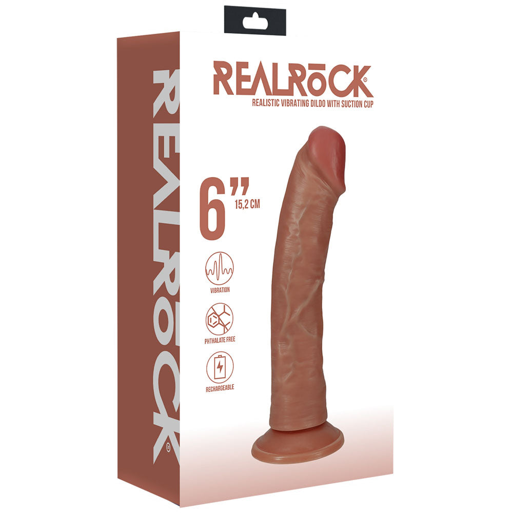 REALROCK 15cm Vibrating Cock - Tan — view 7