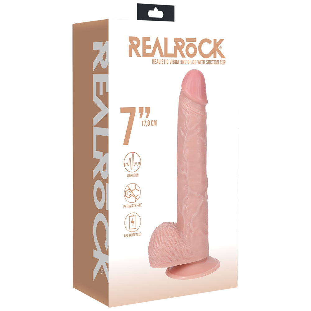 REALROCK 18cm Vibrating Cock + Balls - Flesh — view 7