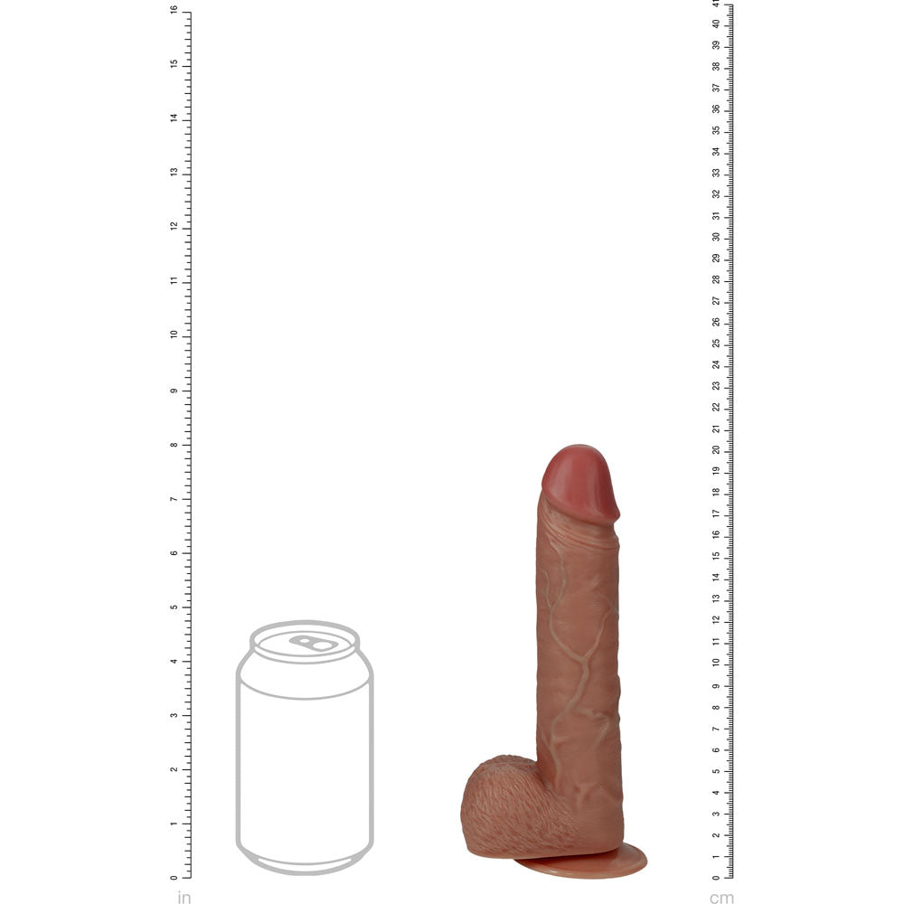 REALROCK 20cm Vibrating + Rotating Cock + Balls - Tan — view 6