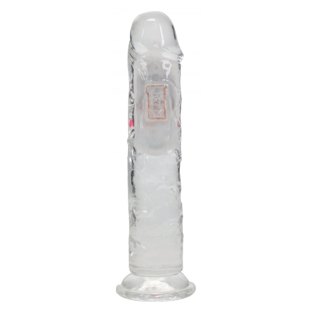 REALROCK 7'' No Balls Wireless LED Vibrating Dong - Clear with LED 20 cm Vibrating Dong with Remote