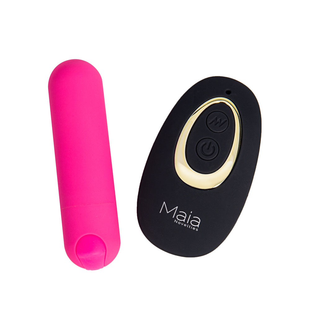 Maia DATE NIGHT PANTY VIBE - L/XL - Black L/XL Panty with Pink Bullet & Remote