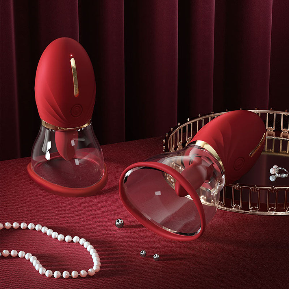 LuvPump Adoramor - Red Licking & Sucking Ladies Pump