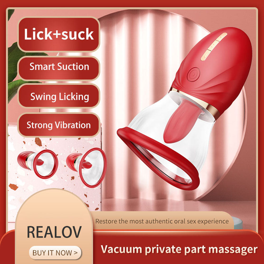LuvPump Adoramor - Red USB Rechargeable Licking & Sucking Ladies Pump — view 9