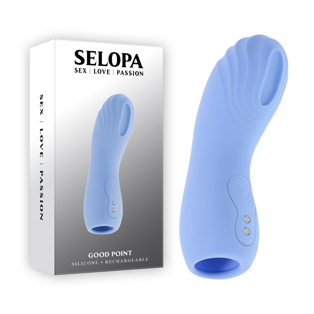 Selopa GOOD POINT - Purple Hollow Vibrating Finger Stimulator buy online Australia