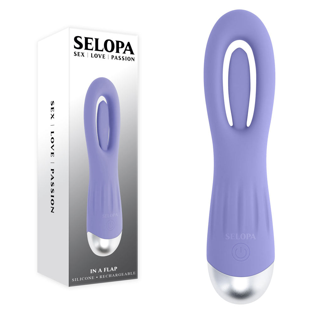 Selopa IN A FLAP - Purple 15 cm Flicking Stimulator buy online Australia