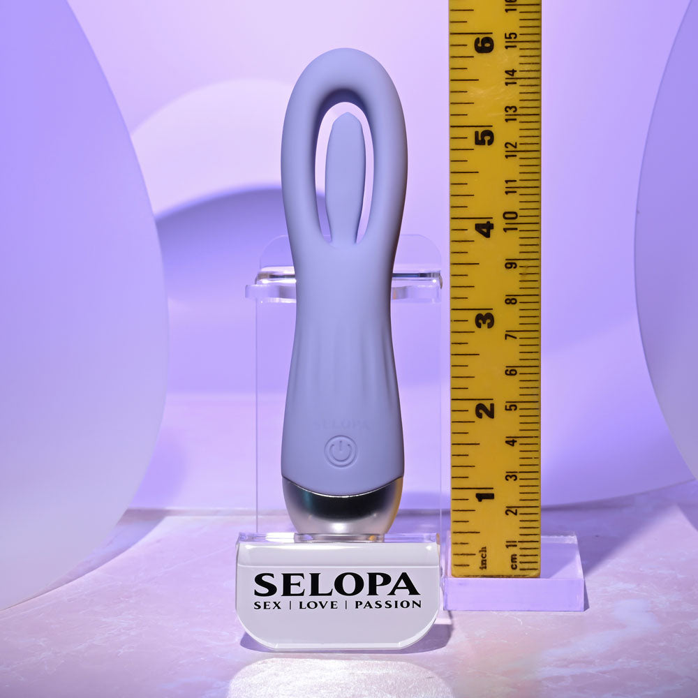 Selopa IN A FLAP - Purple 15 cm USB Rechargeable Flicking Stimulator — view 8