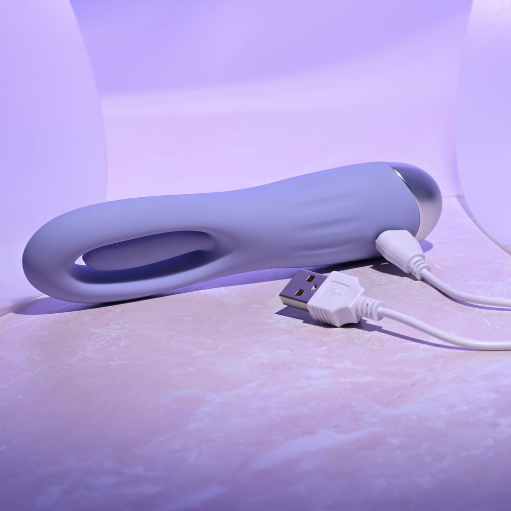 Selopa IN A FLAP - Purple 15 cm USB Rechargeable Flicking Stimulator — view 9
