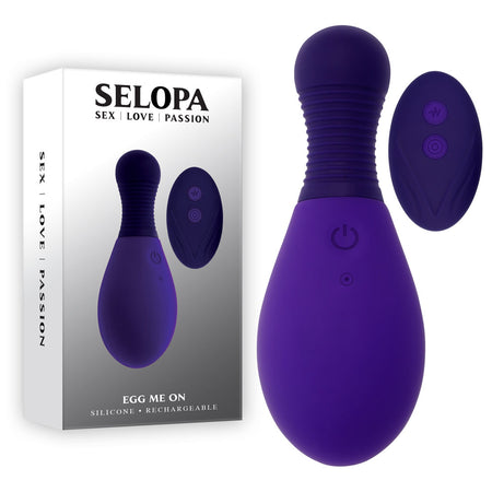 Selopa EGG ME ON - Purple 10 cm Egg with Wireless Remote buy online Australia