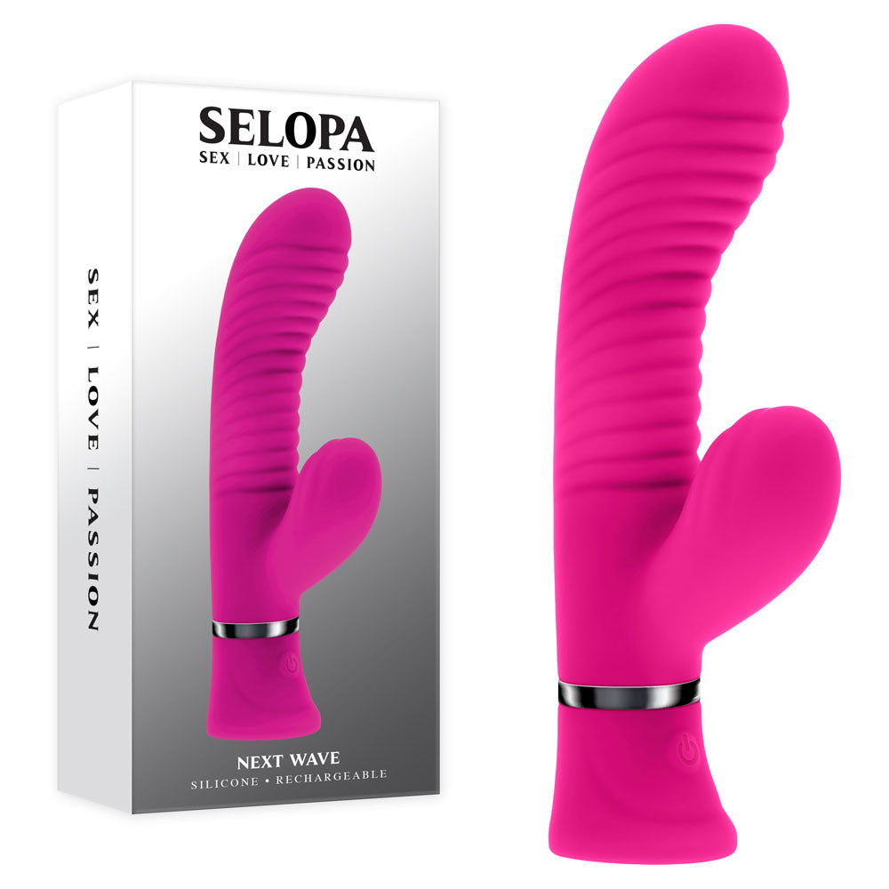 Selopa NEXT WAVE - Pink 16.4 cm Dual Vibrator buy online Australia