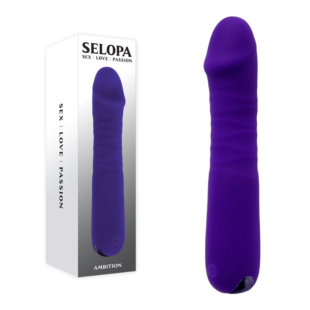 Selopa AMBITION - Purple 17 cm Thrusting Vibrator buy online Australia