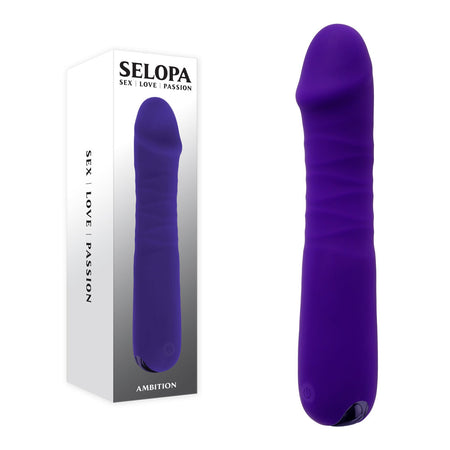 Selopa AMBITION - Purple 17 cm Thrusting Vibrator buy online Australia