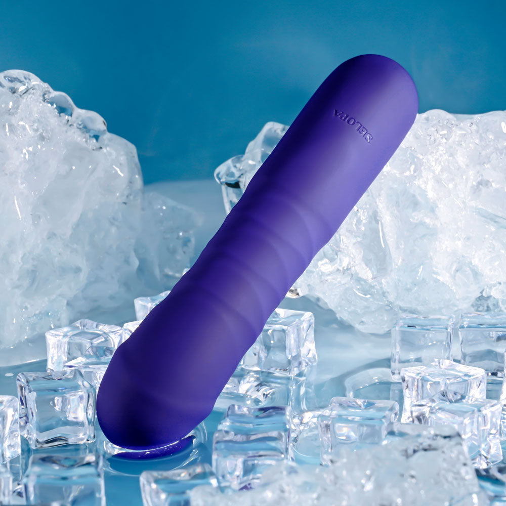 Selopa AMBITION - Purple 17 cm USB Rechargeable Thrusting Vibrator — view 6
