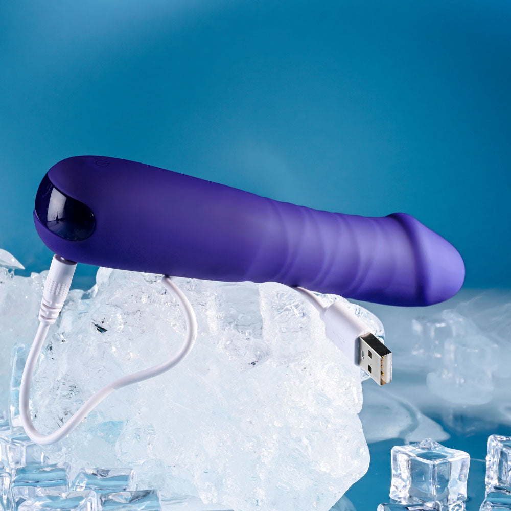 Selopa AMBITION - Purple 17 cm USB Rechargeable Thrusting Vibrator — view 9