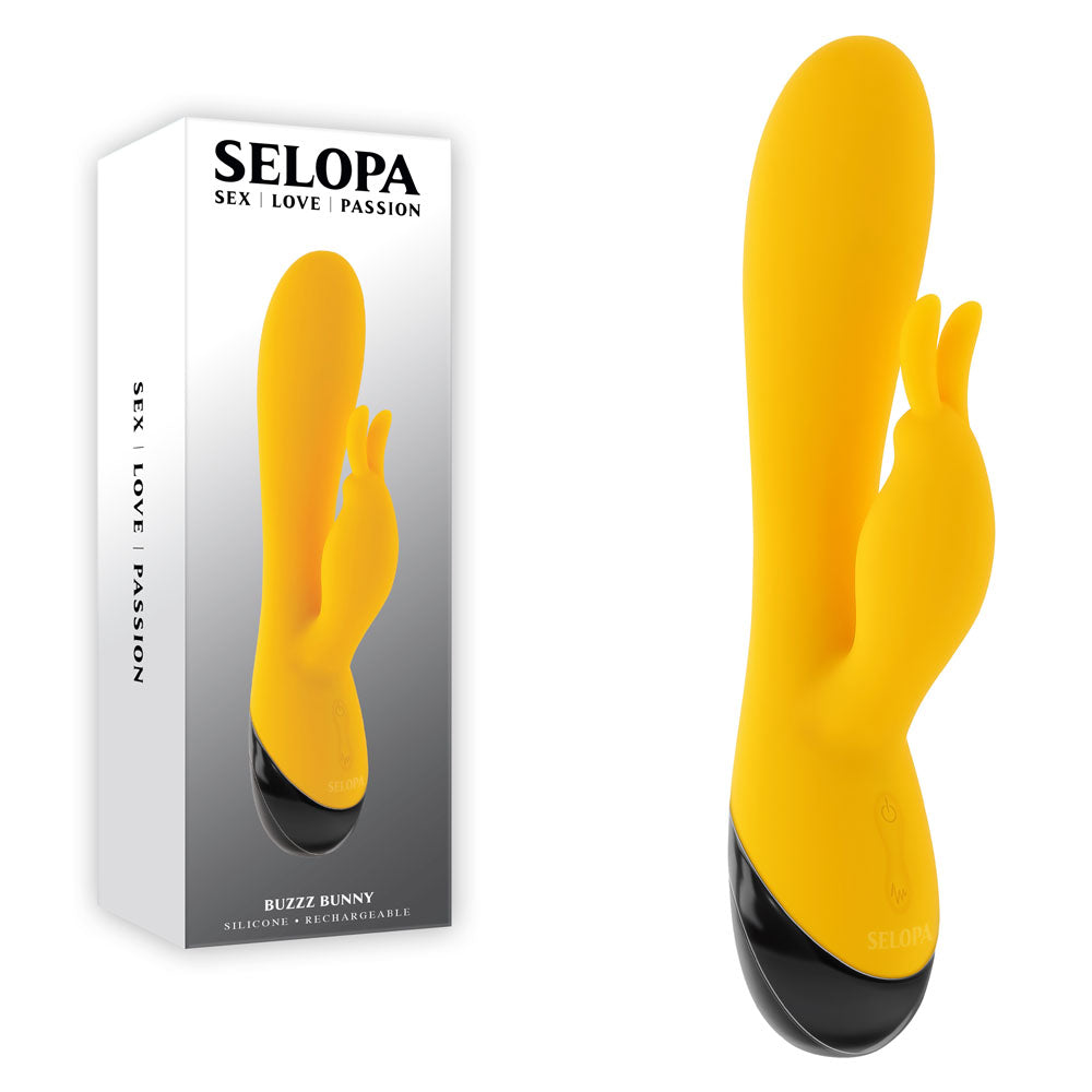 Selopa BUZZZ BUNNY - Yellow 19.7 cm Rabbit Vibrator buy online Australia