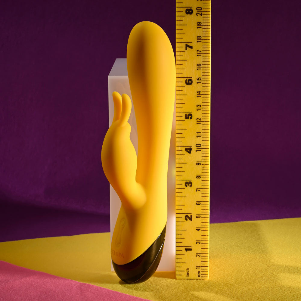 Selopa BUZZZ BUNNY - Yellow 19.7 cm USB Rechargeable Rabbit Vibrator — view 8