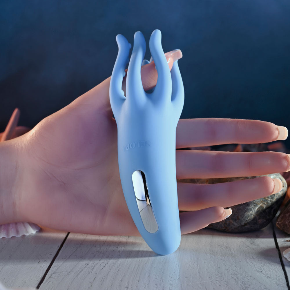 Selopa TENTACLE TICKLER - Blue USB Rechargeable Vibrating Stimulator — view 8