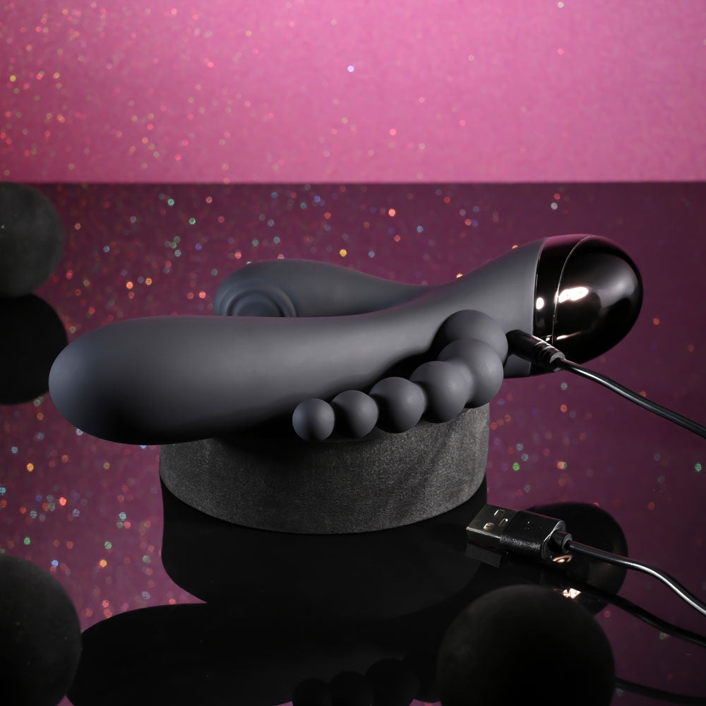 Selopa TRIPLE ACES - Black 19.7 cm USB Rechargeable Triple Stimulator Vibrator — view 9