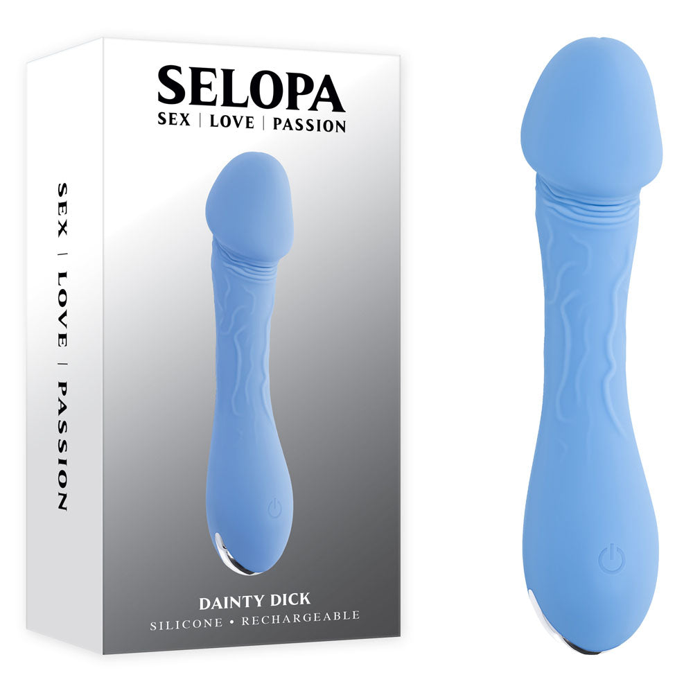 Selopa DAINTY DICK - Baby Blue 11.9 cm Mini Vibrator buy online Australia