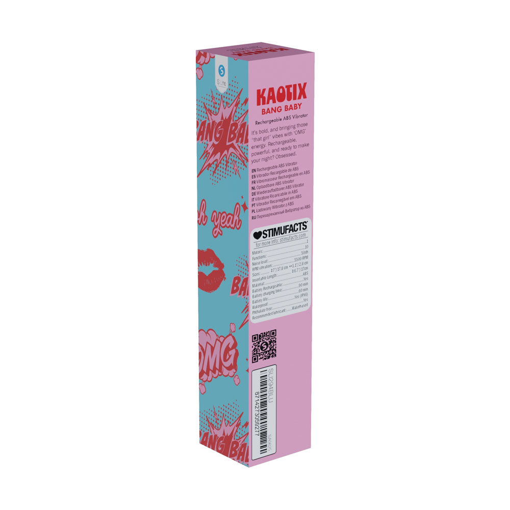 S-LINE Kaotix Bang Baby - Blue 17.8 cm USB Rechargeable Vibrator — image 4