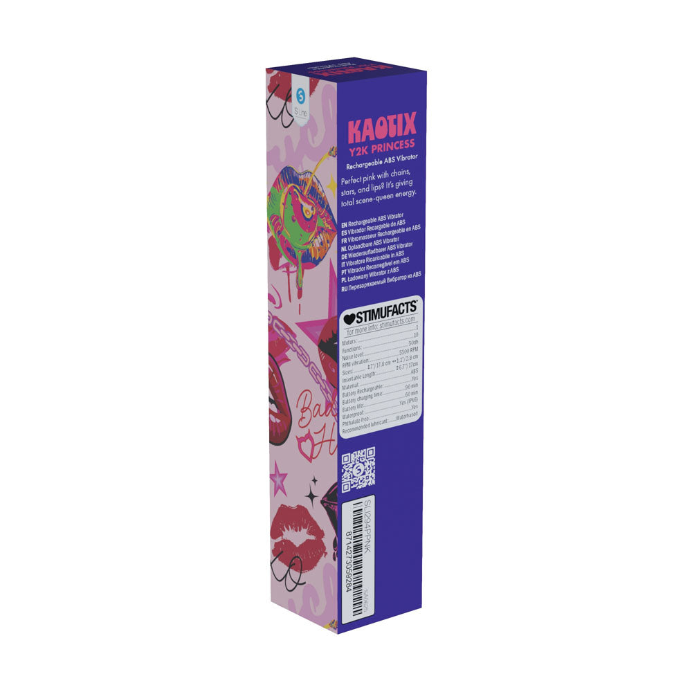 S-LINE Kaotix Y2K Princess - Powder Pink 17.8 cm USB Rechargeable Vibrator — image 4