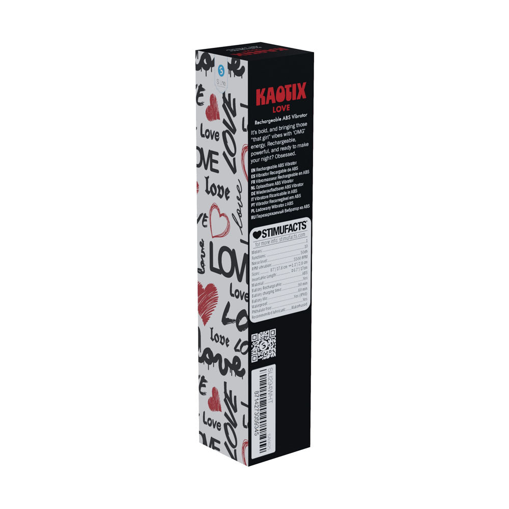 S-LINE Kaotix Love - White 17.8 cm USB Rechargeable Vibrator — image 4