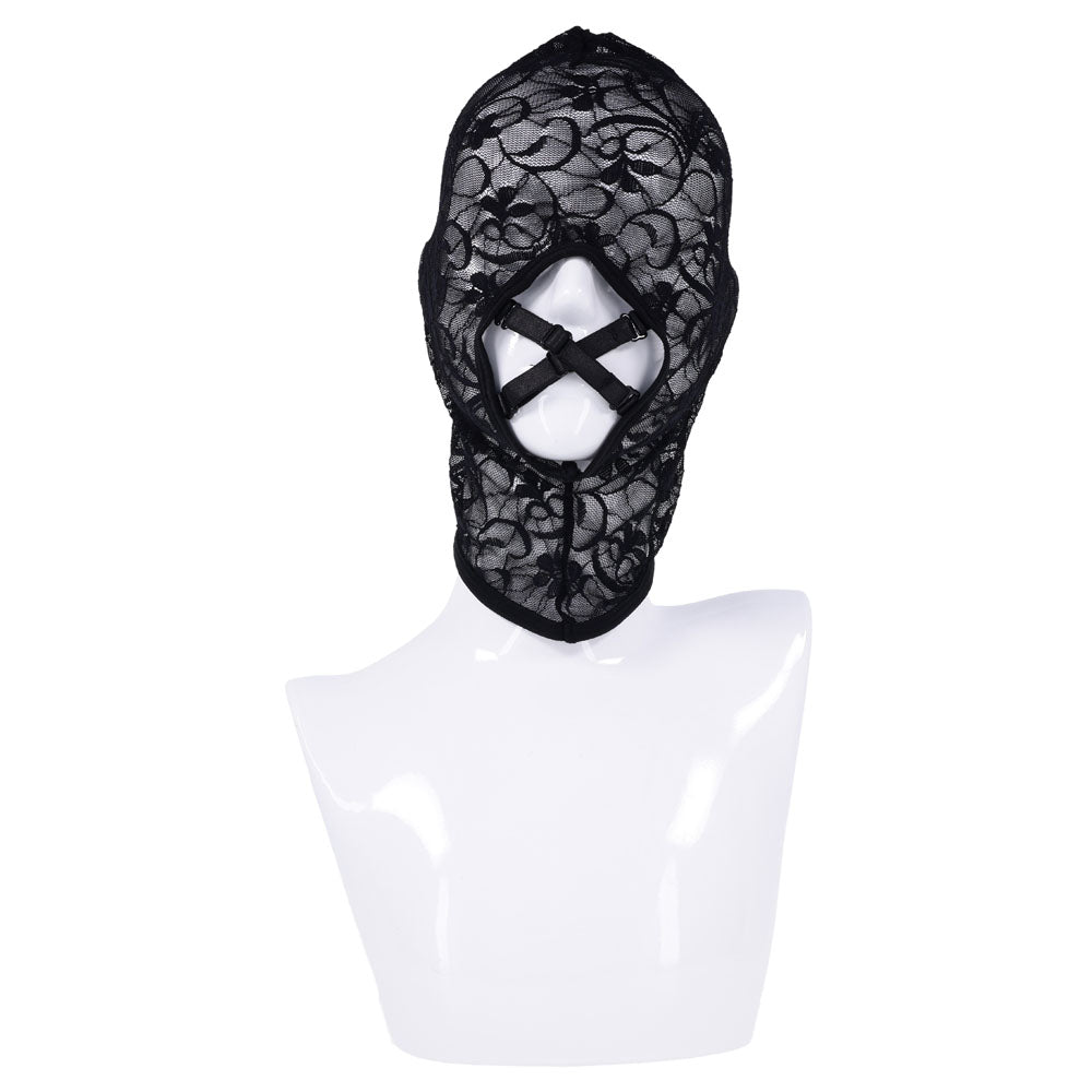 Sex & Mischief Lace Hush Hood - Black Hood — image 6