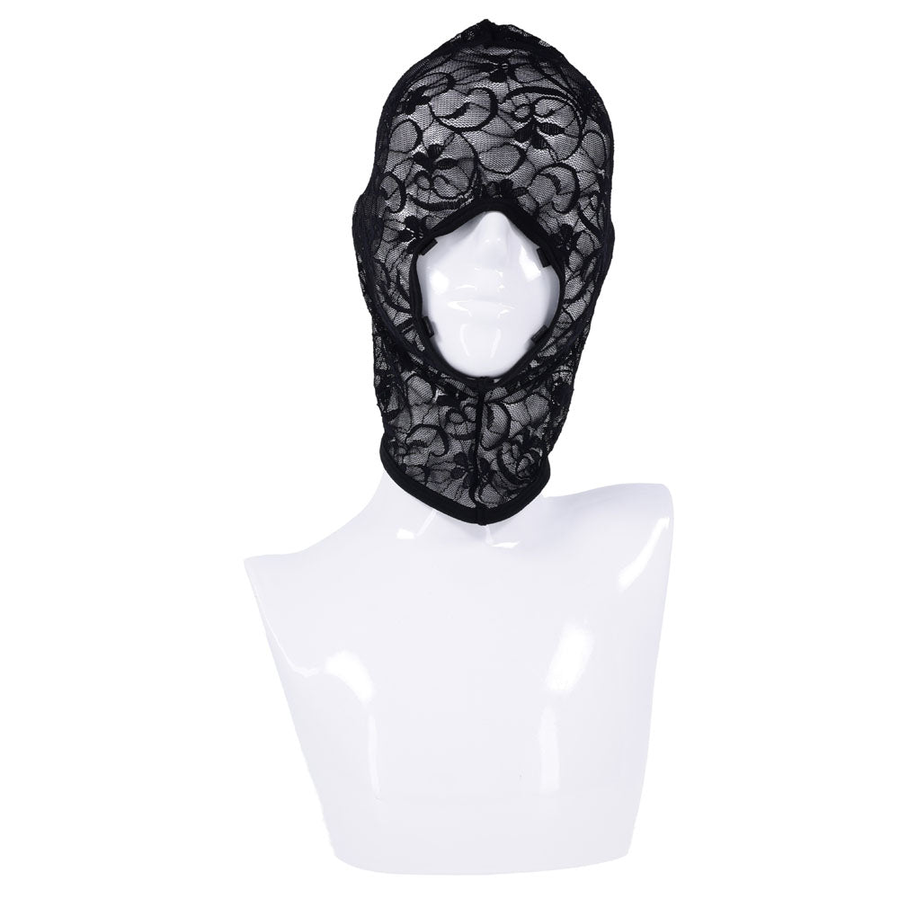 Sex & Mischief Lace Hush Hood - Black Hood — image 7