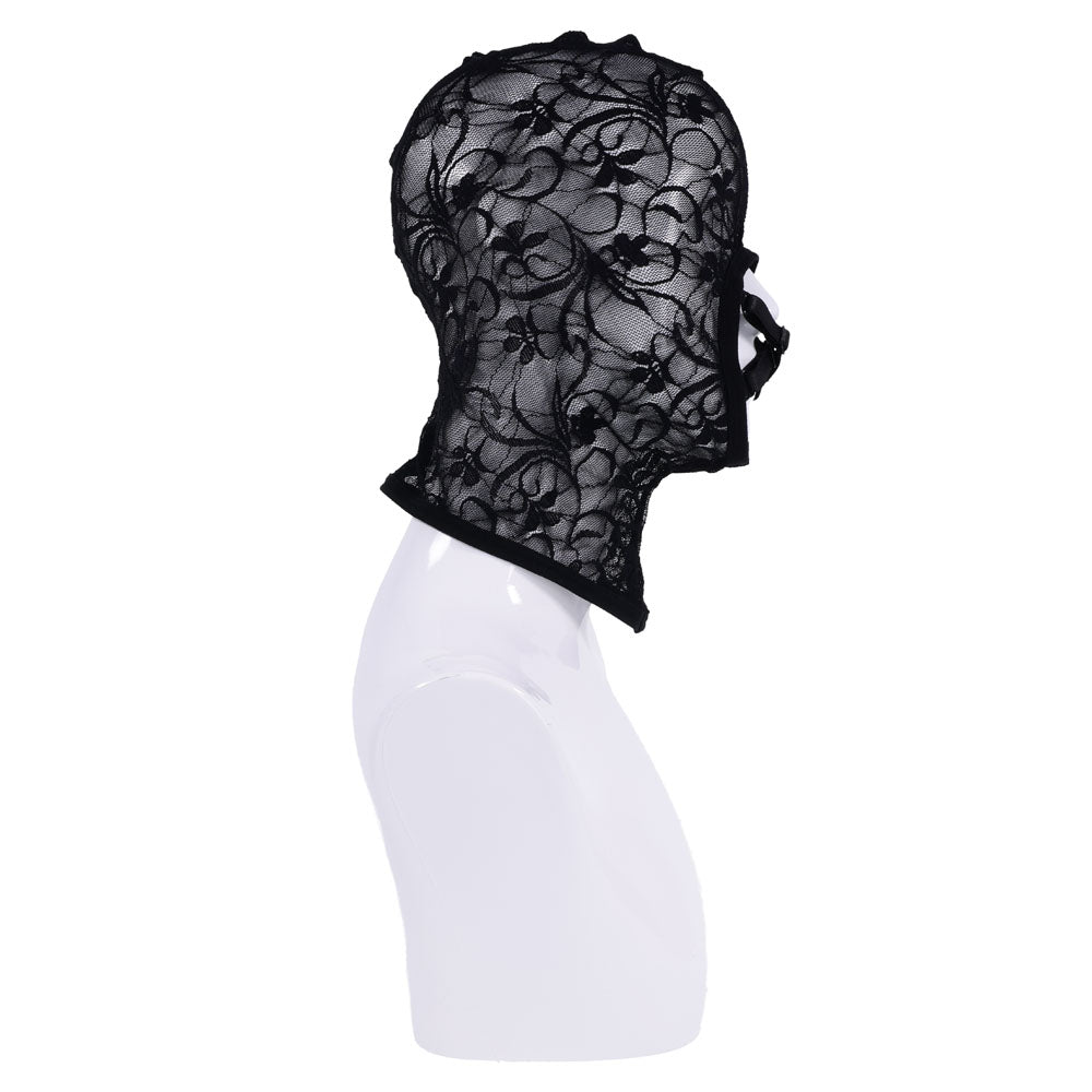 Sex & Mischief Lace Hush Hood - Black Hood — image 8