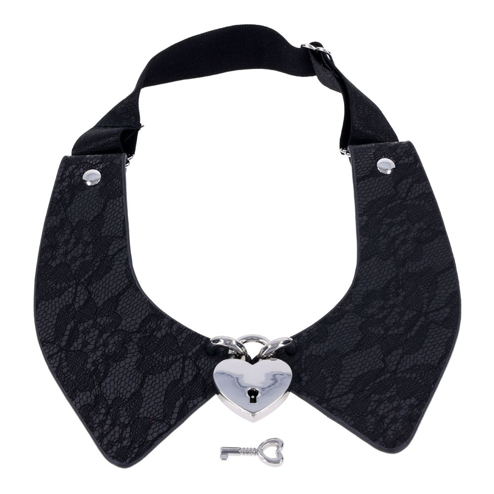 Sex & Mischief Heartbound Lace Day Collar - Black Submission Collar — image 7