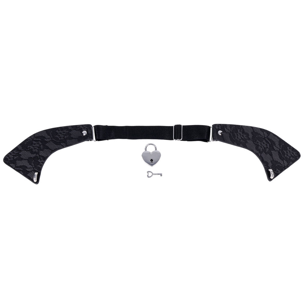 Sex & Mischief Heartbound Lace Day Collar - Black Submission Collar — image 9