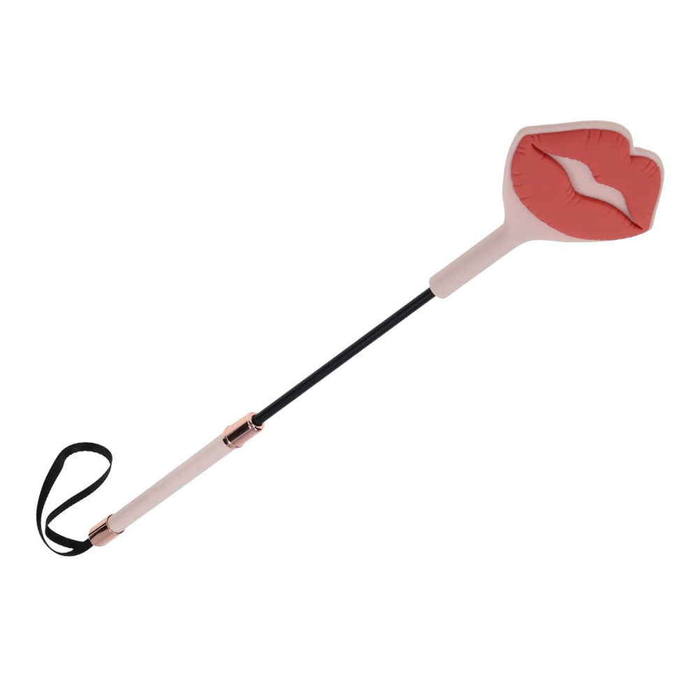 Sex & Mischief Peaches n CreaMe Kiss Crop - Peach Lip Tipped Crop Whip — image 9