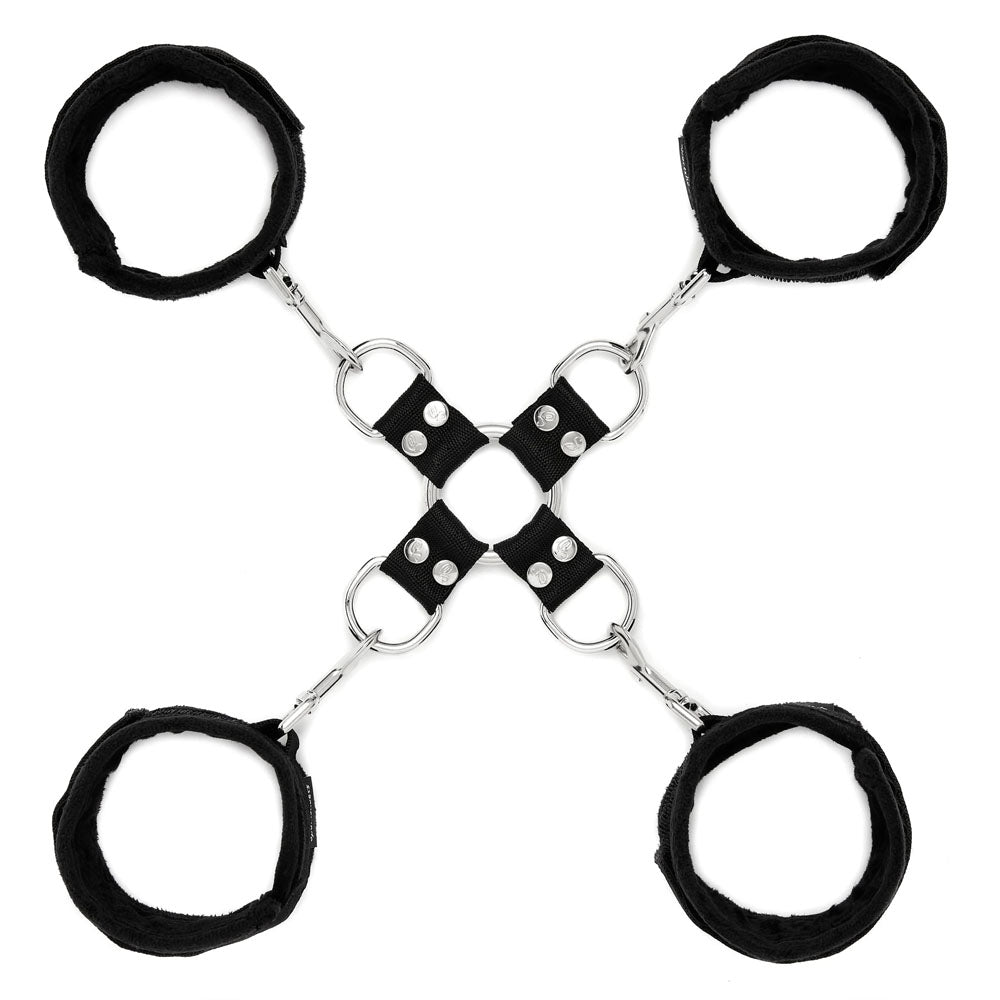 SPORTSHEETS 5 Piece Hot Tie & Cuff Set - Black Restraints