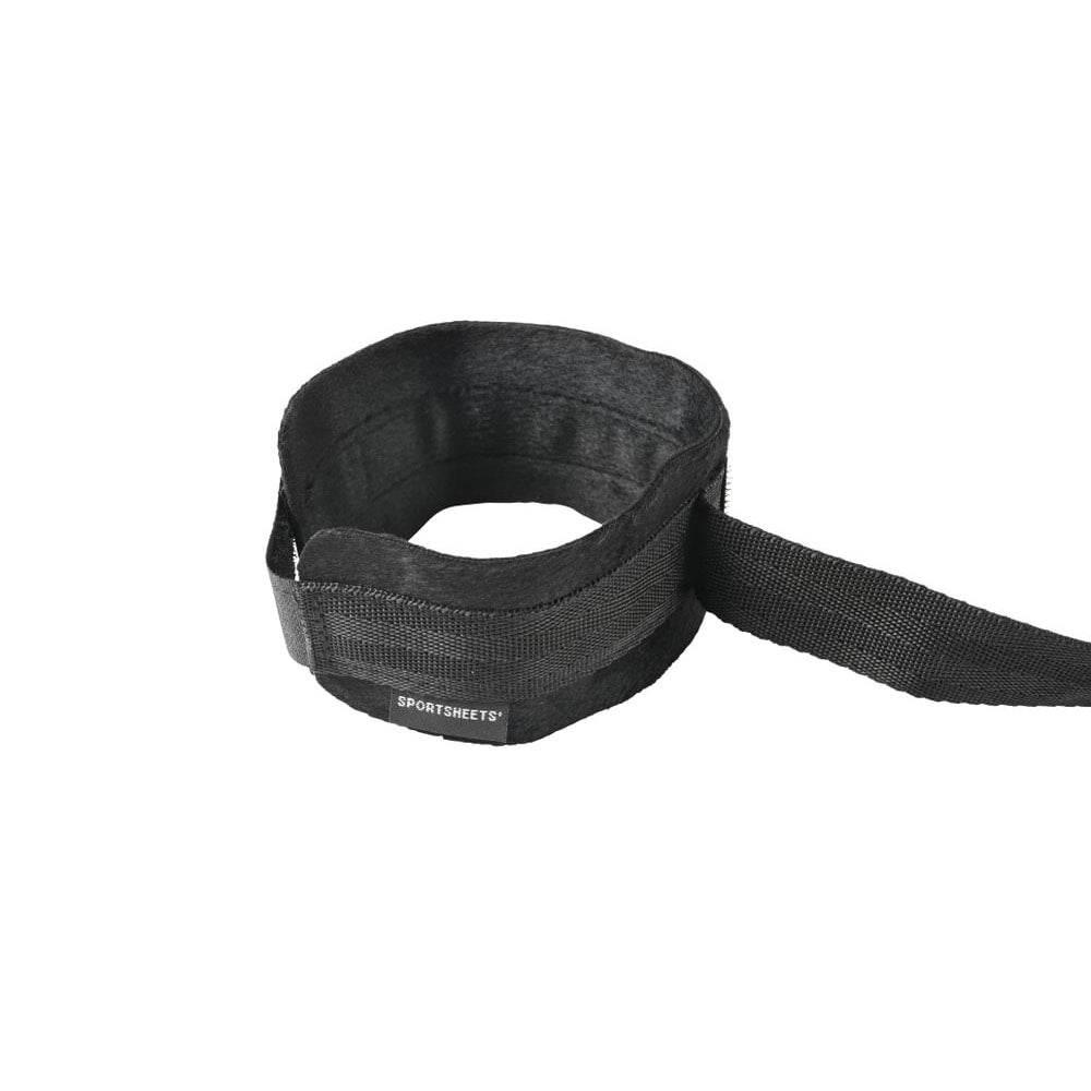 SPORTSHEETS Velvet Noir Adjustable Hog Tie & Cuff Set - Black Restraints — image 7