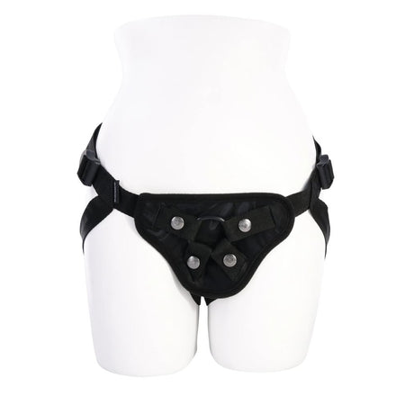 SPORTSHEETS Velvet Noir Strap On - Black Adjustable Strap-On Harness (No Probe Included) — image 4