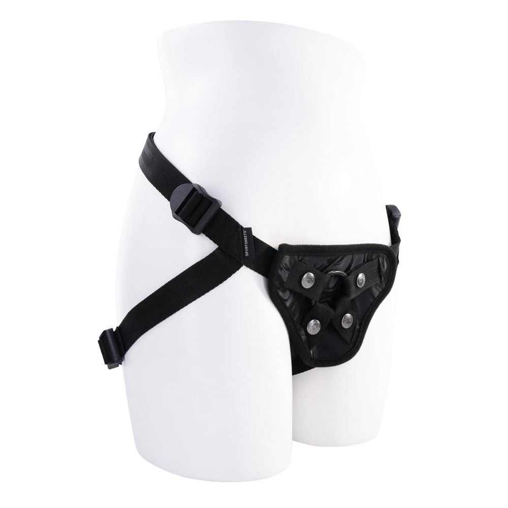 SPORTSHEETS Velvet Noir Strap On - Black Adjustable Strap-On Harness (No Probe Included) — image 5