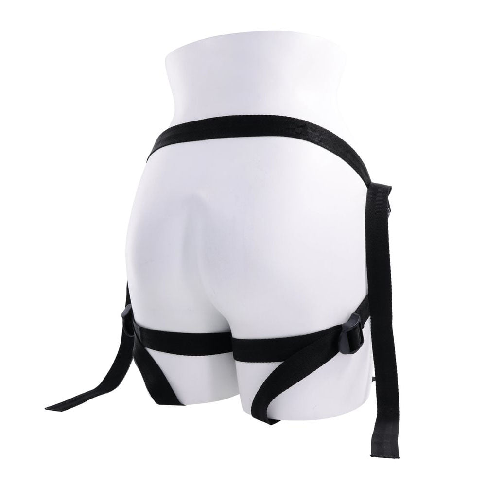 SPORTSHEETS Velvet Noir Strap On - Black Adjustable Strap-On Harness (No Probe Included) — image 6