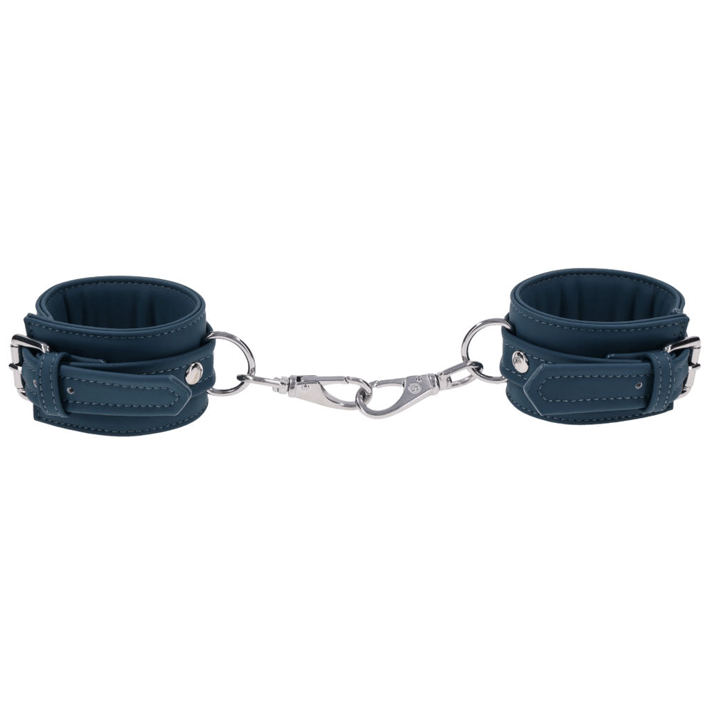 SPORTSHEETS Signature Twilight Tease Handcuffs - Blue Adjustable Restraints