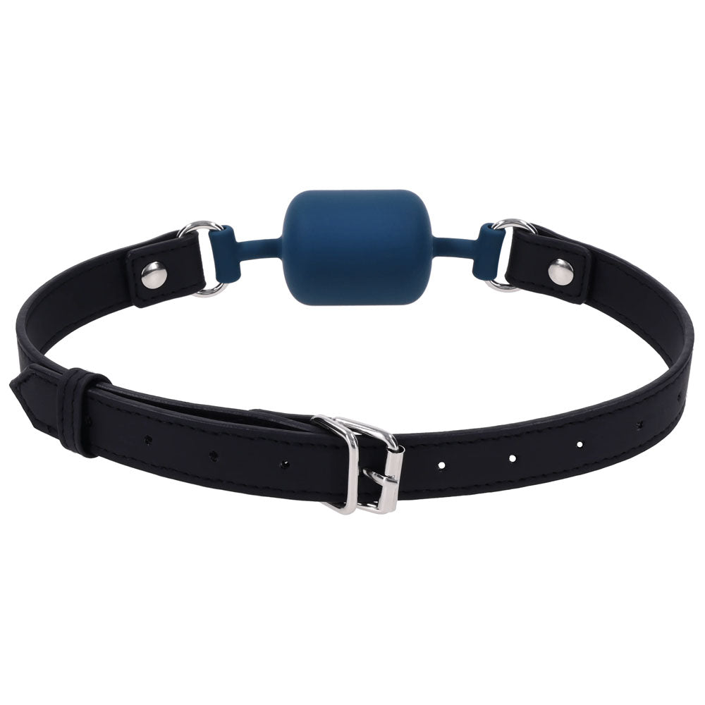 SPORTSHEETS Signature Twilight Tease Barrel Gag - Blue Mouth Restraint