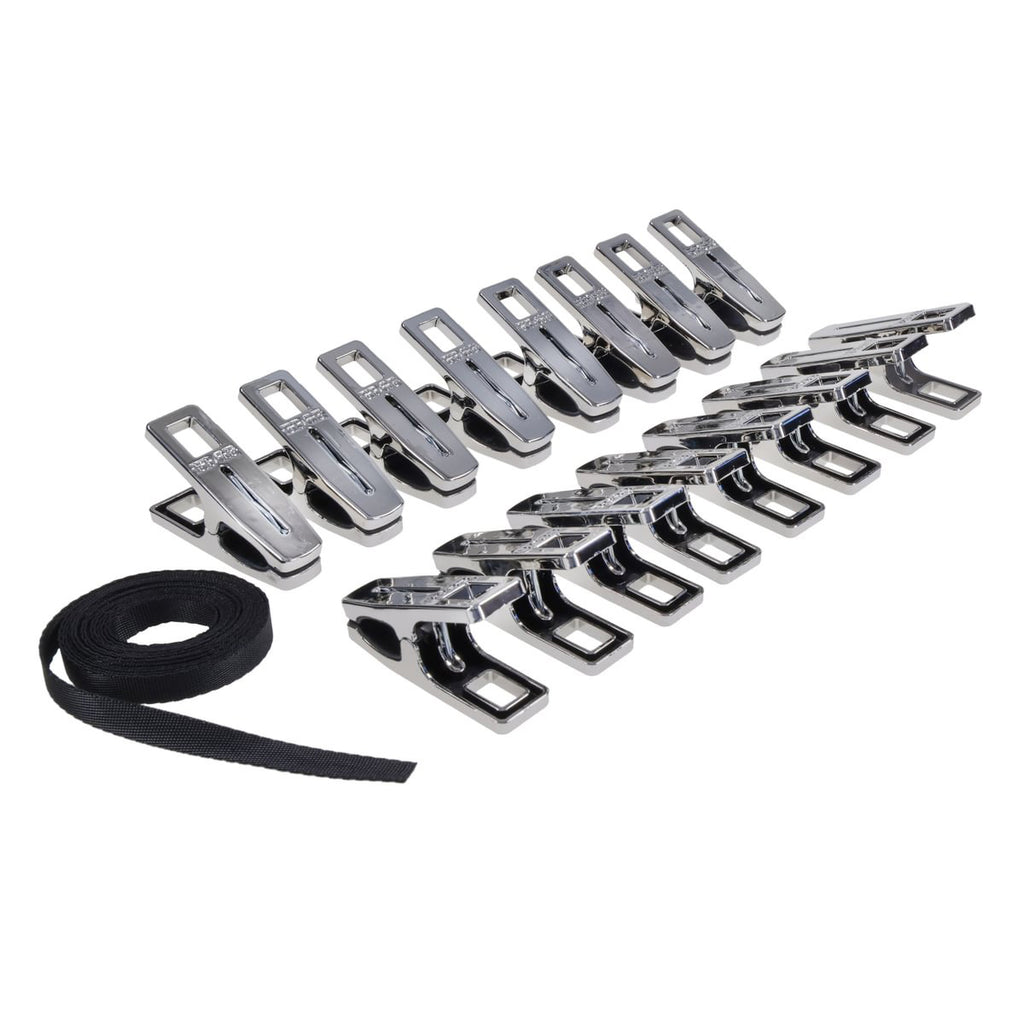 EDGE Body Zipper Clothes Pins - Chrome Chrome Pins - Set of 16 — image 8
