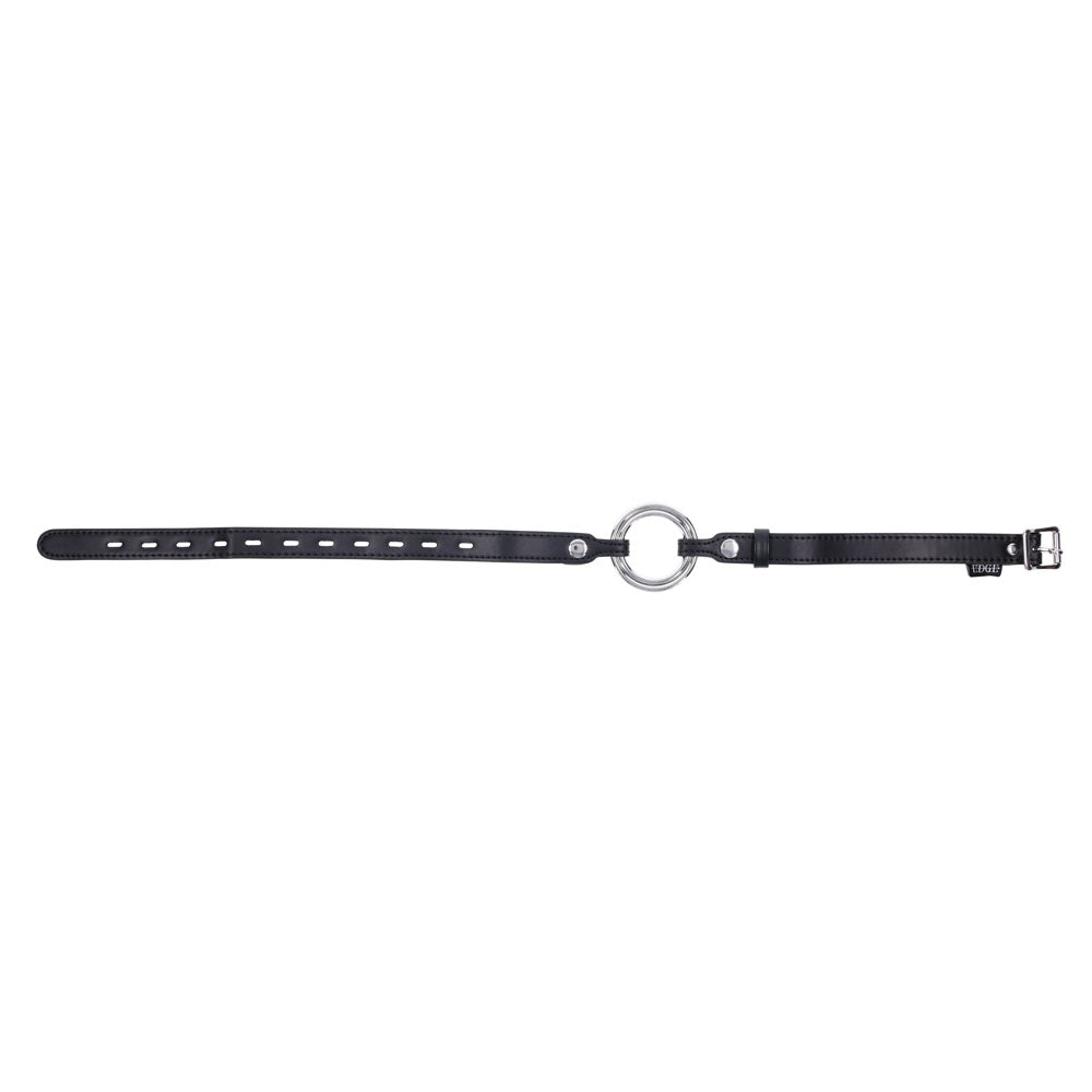 EDGE Interchangeable Ring Gag - Black Mouth Gag Restraint with 2 Interchangeable Pieces — view 9