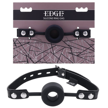 EDGE Silicone Ring Gag - Black Mouth Restraint