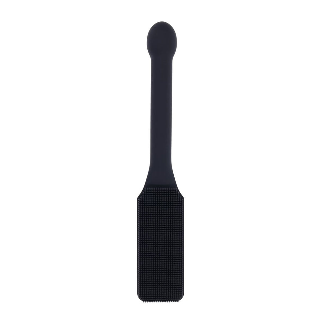 EDGE Pins & Needles Silicone Paddle - Black Spanking Paddle with Insertable Handle