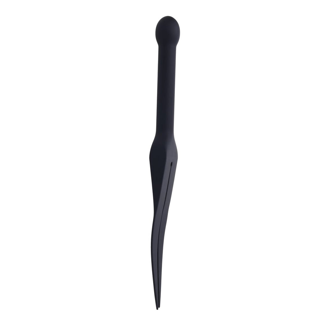 EDGE Silicone Tawse - Black Silicone Tawse Whip with Insertable Handle — image 4