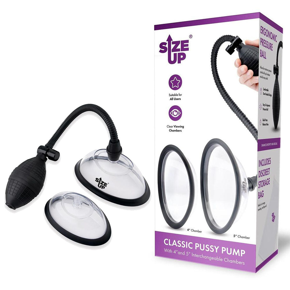 Size Up Classic Pussy Pump with 2 Chambers - Vagina Pump with 2 Interchangeable Chambers buy online Australia