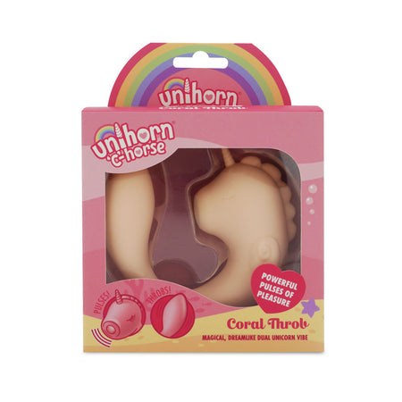 Unihorn - C Horse - Coral Throb - Coral Dual Unicorn Vibrator buy online Australia